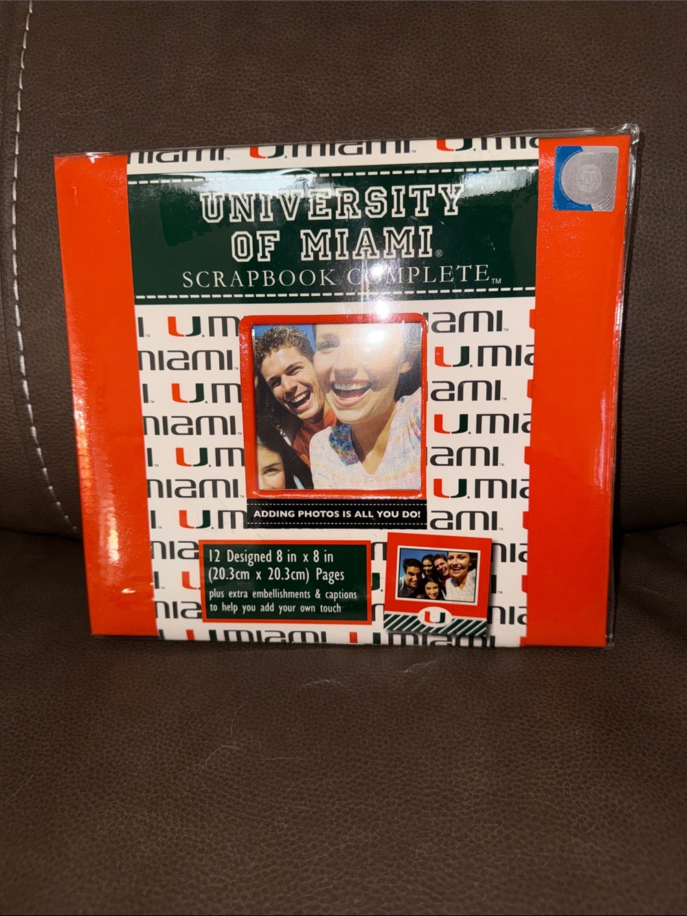 University of Miami 8x8 Scrapbook Complete - Green & Orange